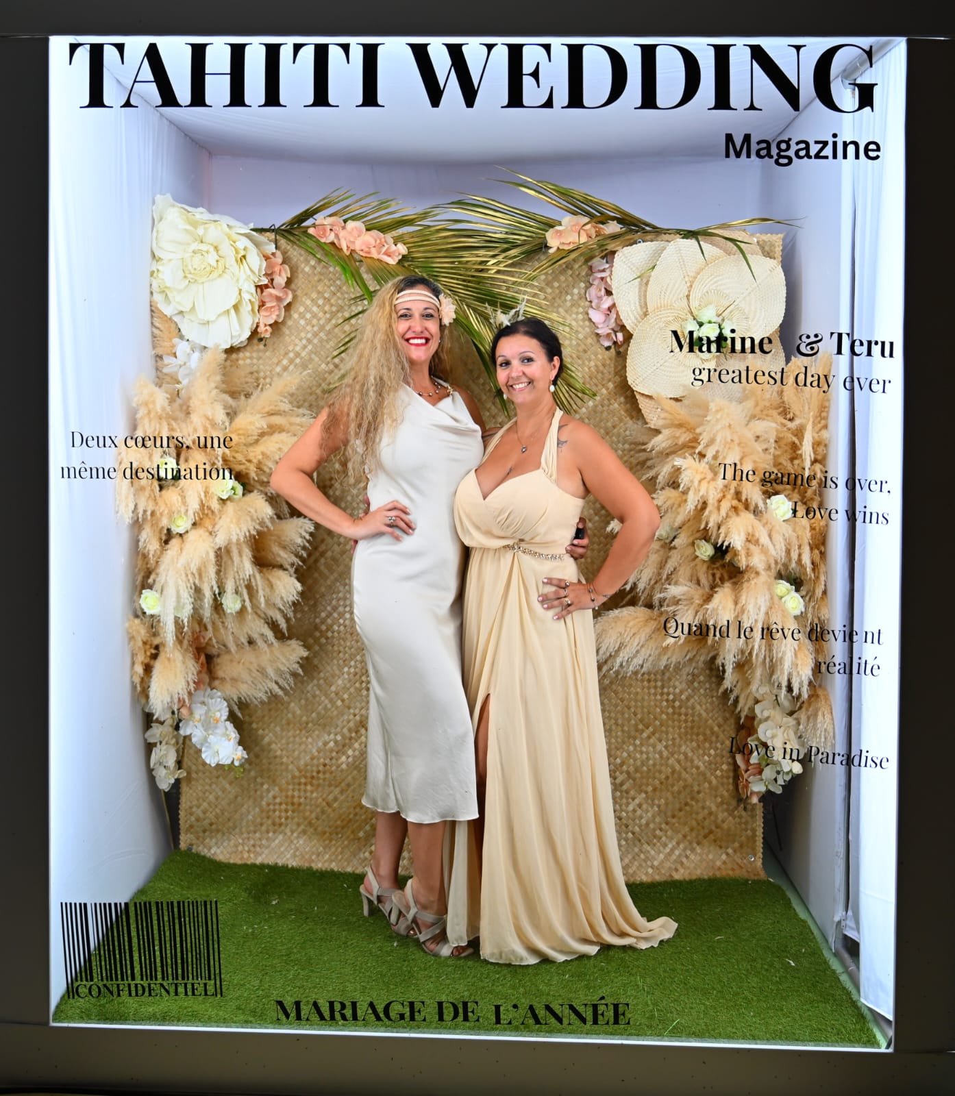Location Cabine Photo VOGUE – Photobooth Luxe Tahiti