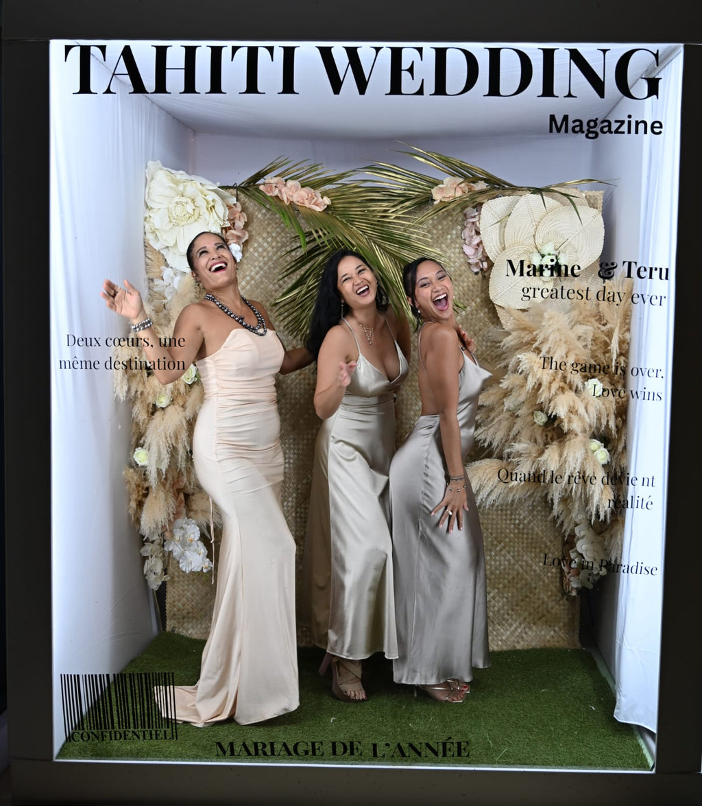 Location Cabine Photo VOGUE – Photobooth Luxe Tahiti