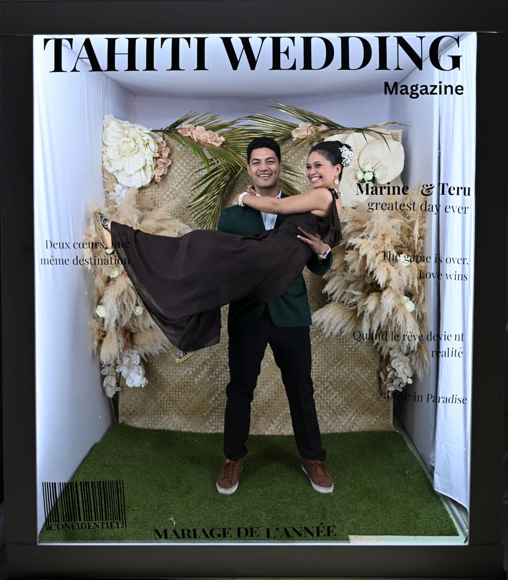 Location Cabine Photo VOGUE – Photobooth Luxe Tahiti