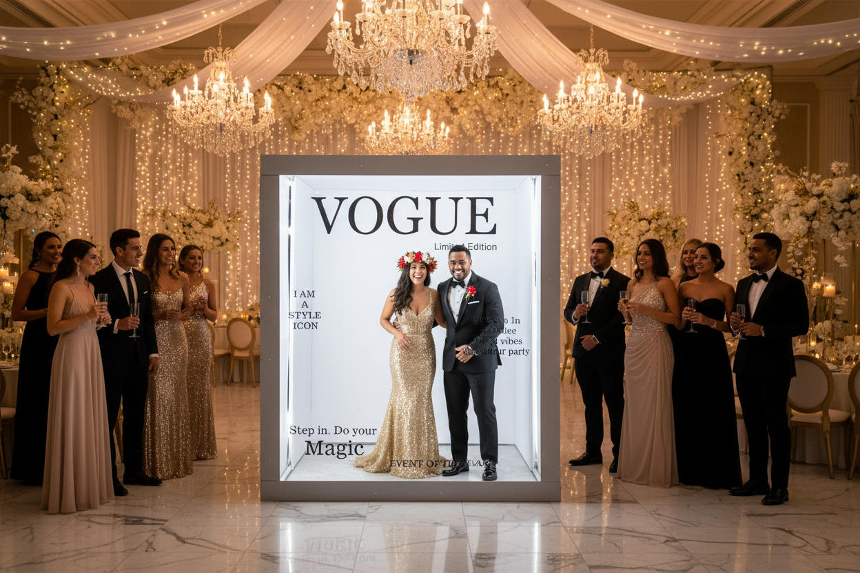 Location Cabine Photo VOGUE – Photobooth Luxe Tahiti