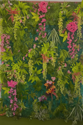 Mur végétal fleuri 