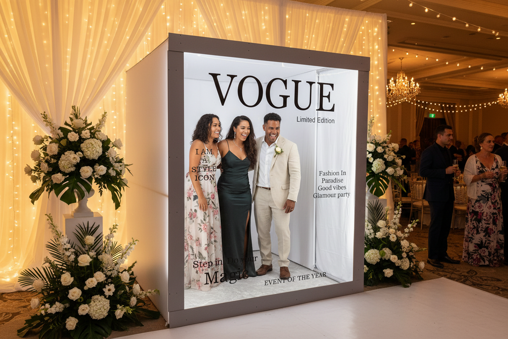 Location Cabine Photo VOGUE – Photobooth Luxe Tahiti